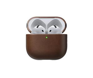 NOMAD Capa Pelle per Airpods 4 Marrone Scuro