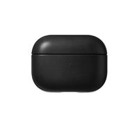NOMAD Custodia moderna in pelle per Airpods Pro, robusta custodia protettiva in policarbonato e vera pelle, bumper in gomma TPE | Airpods Pro 2 | nero