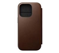 Nomad - Cover in pelle Modern Leather Folio per iPhone 16 Pro - Marrone - NM01679585