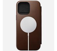 Nomad - Cover in pelle Modern Leather Folio per iPhone 16 Pro - Marrone - NM01679585