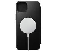 Nomad - Custodia a portafoglio in pelle moderna per iPhone 14 Plus, custodia a portafoglio, 3 scomparti per carte di credito, protezione paraurti, sicurezza Mag e ricarica wireless