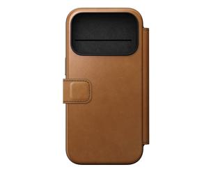 Nomad Custodia Folio in Pelle Moderna per iPhone 17 Pro Beige Inglese - NM014179858