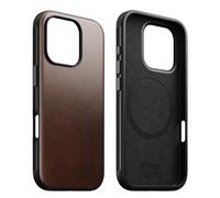 Nomad - Custodia in Pelle Modern per iPhone 16 Pro - Rustic Brown Horween - NM01858485