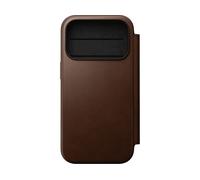 NOMAD Modern Leather CUSTODIA MAGSAFE A LIBRO per Apple iPhone 18 Pro, Marrone