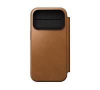 NOMAD Modern Leather CUSTODIA MAGSAFE A LIBRO per Apple iPhone 18 Pro, Marrone, Nero