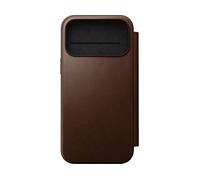 NOMAD Modern Leather CUSTODIA MAGSAFE A LIBRO per Apple iPhone 18 Pro Max, Marrone, Nero