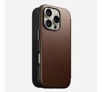 Nomad - Cover in pelle Modern Leather Folio per iPhone 16 Pro - Marrone - NM01679585