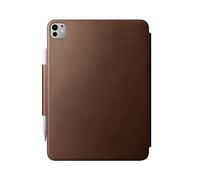 NOMAD Modern Leather Folio | per iPad Pro | Robusta custodia in vera pelle con cornice in policarbonato | Protezione con bumper in TPE | adatta per iPad Pro 11 M4 (2024) | marrone