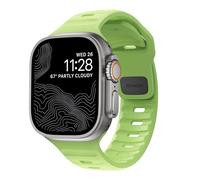 NOMAD Cinturino sportivo V2 | per Apple Watch 42/44/45 mm | si illumina al buio | cinturino resistente all'acqua | Glow, 44 mm x 22 mm, Gomma fluorocarbon