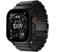 NOMAD Stratos - Cinturino in titanio con collegamenti interni FKM in titanio nero e nero, 49 mm, compatibile con Ultra 1-3, serie 1-11 e SE, cinturino per Apple Watch Ultra