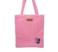 Nomadict Tote Bag Stitch Angel Pink - Borsa tote per scuola, shopping, lavoro, 41 cm x 36 cm, licenza ufficiale Disney, Rosa, Contemporaneo