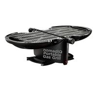 NOMADIQ Barbecue portatile a gas propano | Piccolo, mini, leggero barbecue da tavolo | Perfetto per campeggio, tailgating, cucina all'aperto, camper, barche, viaggi (griglia)