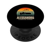 Nome Alessandro, il Boss del Divano - Frase Divertente Aless PopSockets PopGrip Intercambiabile
