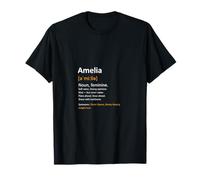 Nome Amelia Personalizzato Frase Donna Definizione Nome Maglietta