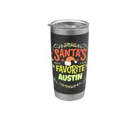 Nome Austin di Natale preferito di Babbo Natale Austin personalizzato Bicchiere termico in acciaio inox doppia parete