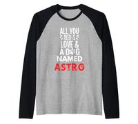 Nome Cane Astro - All You Need is Love! Maglia con Maniche Raglan