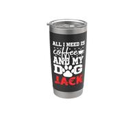 Nome Cane Jack All In Need Is Coffee My Dog Named Jack Bicchiere termico in acciaio inox doppia parete