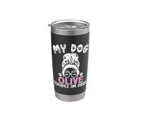 Nome cane oliva regalo personalizzato My Dog Thinks Im Cool Bicchiere termico in acciaio inox doppia parete