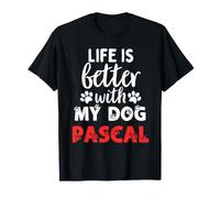 Nome Cane Pascal La Vita è Migliore con Il Mio Cane Pascal Maglietta