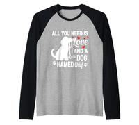 Nome Cane Personalizzato Chief Cute Dog Pet Amante Maglia con Maniche Raglan