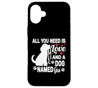 Nome cane personalizzato Gus Carino Dog Pet Amante Custodia per iPhone 16 Plus