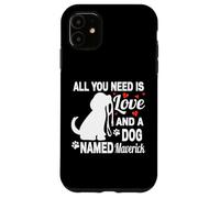 Nome cane personalizzato Maverick Carino Dog Pet Amante Custodia per iPhone 11