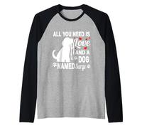 Nome Cane Personalizzato Sarge Carino Dog Pet Amante Maglia con Maniche Raglan