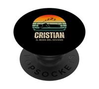 Nome Cristian, il Boss del Divano - Frase Divertente Cristia PopSockets PopGrip Intercambiabile