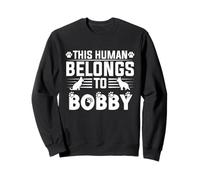 Nome del Cane Bobby Regalo Personalizzato This Human Belongs To a Felpa