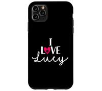 Nome del cane con zampa di cane "I Love Lucy A Love Heart Custodia per iPhone 11 Pro Max
