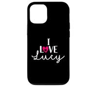 Nome del cane con zampa di cane "I Love Lucy A Love Heart Custodia per iPhone 12/12 Pro