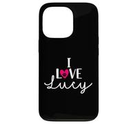 Nome del cane con zampa di cane "I Love Lucy A Love Heart Custodia per iPhone 13 Pro