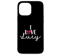 Nome del cane con zampa di cane "I Love Lucy A Love Heart Custodia per iPhone 13 Pro Max