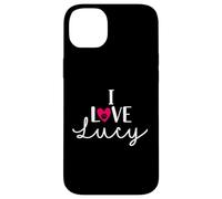 Nome del cane con zampa di cane "I Love Lucy A Love Heart Custodia per iPhone 14 Plus