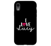 Nome del cane con zampa di cane "I Love Lucy A Love Heart Custodia per iPhone XR