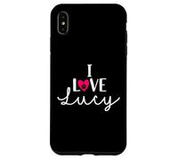 Nome del cane con zampa di cane "I Love Lucy A Love Heart Custodia per iPhone XS Max