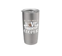 Nome del cane Cooper Design - Tutto ciò che serve è amore! Bicchiere termico in acciaio inox doppia parete