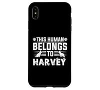 Nome del cane Harvey regalo personalizzato This Human Belongs To a Custodia per iPhone XS Max