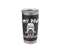 Nome del cane Jax regalo personalizzato My Dog Thinks Im Cool Bicchiere termico in acciaio inox doppia parete