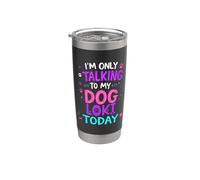 Nome del cane Loki Parlando solo con il mio cane Loki Nome Bicchiere termico in acciaio inox doppia parete