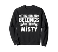 Nome del Cane Misty Regalo Personalizzato This Human Belongs To a Felpa