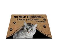 Nome Del Cane Personalizzato, Il Mio Amore Cane Gatto, Non C'È Bisogno Di Bussare, So Che Sei Qui Tappeto Ingresso Casa Resistente Zerbino Di Benvenuto Lavabile Tappeti D'Ingresso 40X60Cm