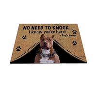 Nome Del Cane Personalizzato, Il Mio Amore Per Il Cane, Non C'È Bisogno Di Bussare, So Che Sei Qui Tappeto Ingresso Casa Resistente Tappetini Porta Dingresso Divertenti Tappeti D'Ingresso 40X60Cm