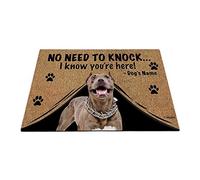 Nome Del Cane Personalizzato, Il Mio Amore Per Il Cane, Non C'È Bisogno Di Bussare, So Che Sei Qui Tappeti D'Ingresso Confortevole Tappetino Da Bagno Divertenti Tappeto Ingresso Casa 40X60Cm