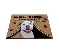 Nome Del Cane Personalizzato, Il Mio Amore Per Il Cane, Non C'È Bisogno Di Bussare, So Che Sei Qui Zerbino Di Benvenuto Antisporco Tappetini Porta Dingresso Antiscivolo Tappetino Da Bagno 40X60Cm