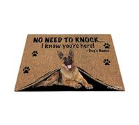 Nome Del Cane Personalizzato, Il Mio Cane Dell'Amore Adorabile Pastore Tedesco Tappetino Da Bagno Confortevole Tappeto Ingresso Casa Resistente Tappetini Porta Dingresso 40X60Cm