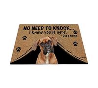 Nome Del Cane Personalizzato, My Love Dog Boxer, Non C'È Bisogno Di Bussare, So Che Sei Qui Tappetini Porta Dingresso Confortevole Tappeto Ingresso Casa Tappeti D'Ingresso Per Interno 40X60Cm