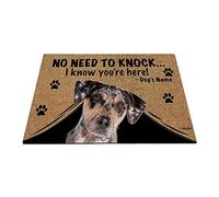 Nome Del Cane Personalizzato, My Love Dog Catahoula, Non C'È Bisogno Di Bussare, So Che Sei Qui Tappetini Porta Dingresso Divertenti Tappetino Da Bagno Antiscivolo Tappeti D'Ingresso 40X60Cm