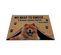 Nome Del Cane Personalizzato, My Love Dog Chowchow, Non C'È Bisogno Di Bussare, So Che Sei Qui Zerbino Di Benvenuto Tappetini Porta Dingresso Confortevole Tappetino Da Bagno Per Balcone 40X60Cm