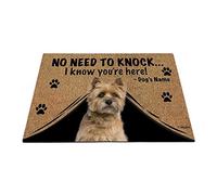 Nome Del Cane Personalizzato, My Love Dog Terrier, Non C'È Bisogno Di Bussare, So Che Sei Qui Tappeto Ingresso Casa Antiscivolo Tappetini Porta Dingresso Resistente Tappeti D'Ingresso Per 40X60Cm